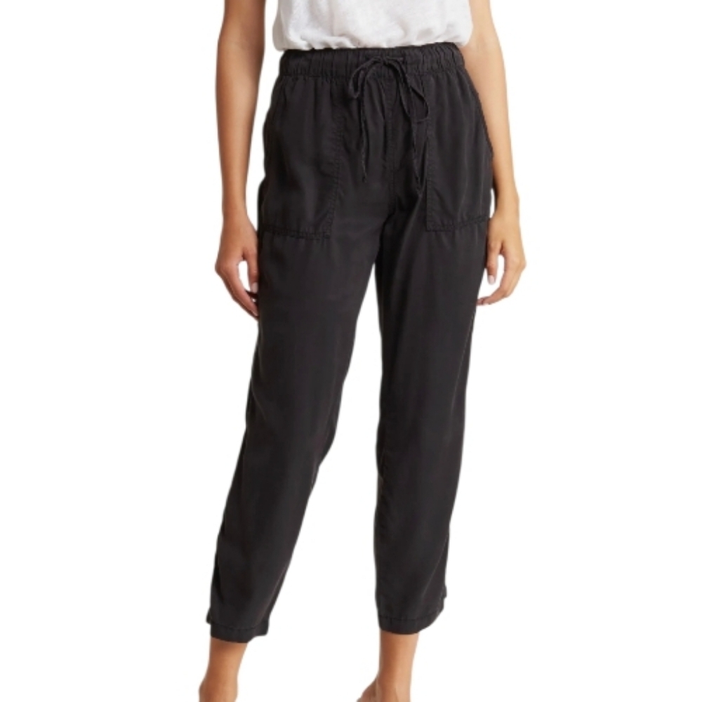 Sanctuary Women's Washed Black Go Easy Pants, Size M Soft Relaxed